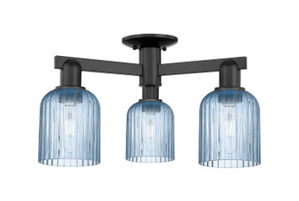 Arcadia Three Light Semi-Flush Mount in Matte Black (405|716-3F-BK-G559-5BL)