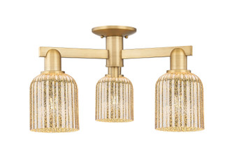 Arcadia Three Light Semi-Flush Mount in Brushed Brass (405|716-3F-BB-G559-5ME)