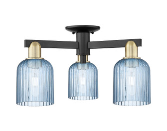 Arcadia Three Light Semi-Flush Mount in Black Antique Brass (405|716-3F-BAB-G559-5BL)