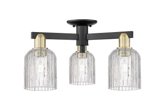 Arcadia Three Light Semi-Flush Mount in Black Antique Brass (405|716-3F-BAB-G559-5CL)