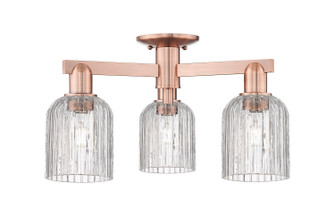 Arcadia Three Light Semi-Flush Mount in Antique Copper (405|716-3F-AC-G559-5CL)