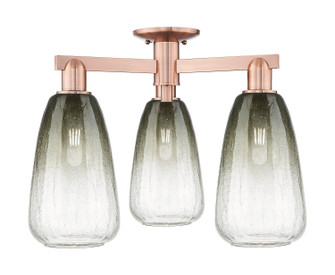 Arcadia Three Light Semi-Flush Mount in Antique Copper (405|716-3F-AC-G480-6SL)