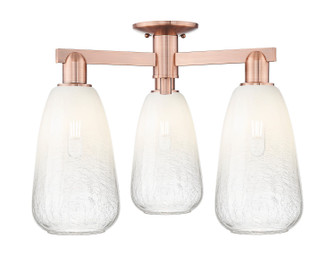 Arcadia Three Light Semi-Flush Mount in Antique Copper (405|716-3F-AC-G480-6OP)
