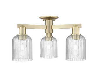 Arcadia Three Light Semi-Flush Mount in Antique Brass (405|716-3F-AB-G559-5SDY)