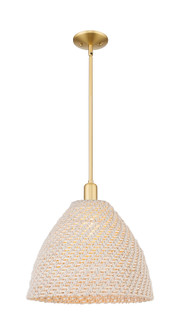 Arcadia One Light Mini Pendant in Satin Gold (405|716-1S-SG-NBD-16-NAT)