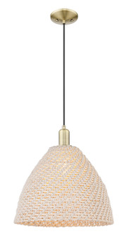 Arcadia One Light Mini Pendant in Antique Brass (405|716-1P-AB-NBD-16-NAT)