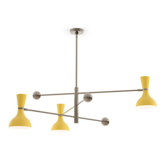 Clare Three Light Pendant in Polished Nickel w/Sunset Painted (165|SU11SU)