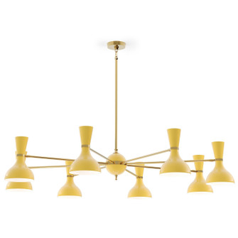 Clare Eight Light Chandelier in Modern Brass w/Sunset Painted (165|SU08SU)