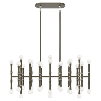 Kane 42 Light Chandelier in Smokey Taupe w/Polished Nickel (165|ST78)