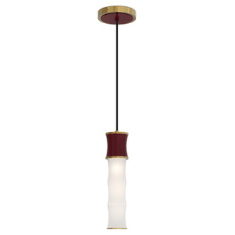 Kane One Light Pendant in Sugar Plum w/Modern Brass (165|SM85)