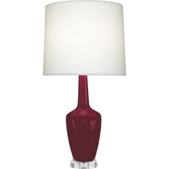 Emma One Light Table Lamp in Sugar Plum Glazed Ceramic w/Polished Nickel (165|SM37)
