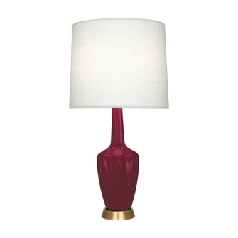 Small Emma One Light Accent Lamp in Sugar Plum Glazed Ceramic w/Warm Brass (165|SM36)