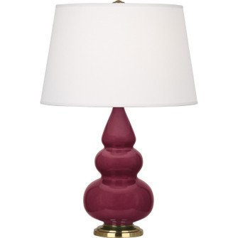 Small Triple Gourd One Light Accent Lamp in Sugar Plum Glazed Ceramic w/Antique Natural Brass (165|SM30X)