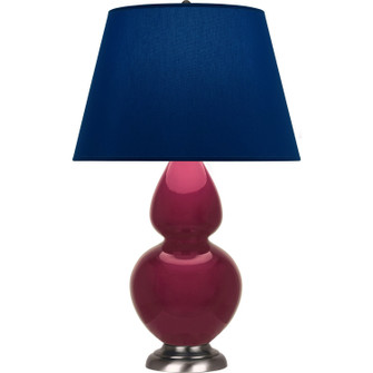 Double Gourd One Light Table Lamp in Sugar Plum Glazed Ceramic w/Antique Silver (165|SM22N)
