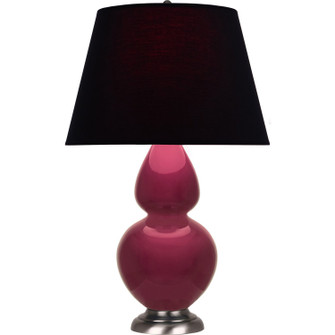 Double Gourd One Light Table Lamp in Sugar Plum Glazed Ceramic w/Antique Silver (165|SM22K)