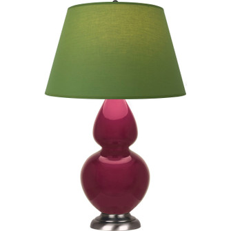 Double Gourd One Light Table Lamp in Sugar Plum Glazed Ceramic w/Antique Silver (165|SM22G)
