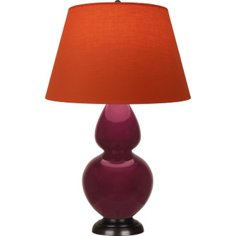 Double Gourd One Light Table Lamp in Sugar Plum Glazed Ceramic w/Deep Patina Bronze (165|SM21T)
