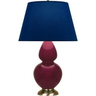 Double Gourd One Light Table Lamp in Sugar Plum Glazed Ceramic w/Antique Natural Brass (165|SM20N)