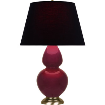 Double Gourd One Light Table Lamp in Sugar Plum Glazed Ceramic w/Antique Natural Brass (165|SM20K)