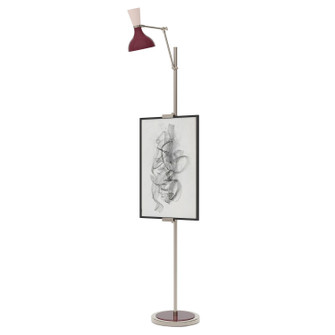 Clare One Light Floor Easel in Polished Nickel w/Sugar Plum, Rose Water Painted (165|SM17RW)