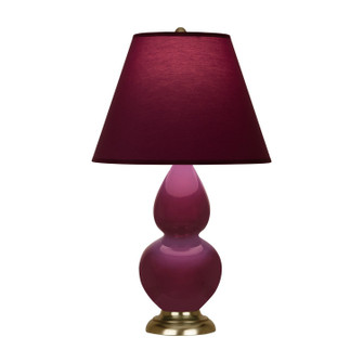 Small Double Gourd One Light Accent Lamp in Sugar Plum Glazed Ceramic w/Antique Natural Brass (165|SM10P)