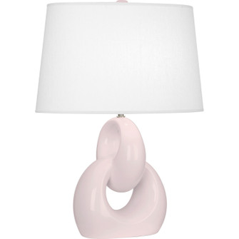 Fusion One Light Table Lamp in Rose Water Glazed Ceramic w/Polished Nickel (165|RW981)