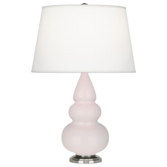 Small Triple Gourd One Light Accent Lamp in Rose Water Glazed Ceramic w/Antique Silver (165|RW32X)