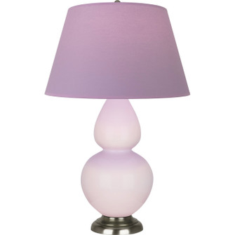 Double Gourd One Light Table Lamp in Rose Water Glazed Ceramic w/Antique Silver (165|RW22L)