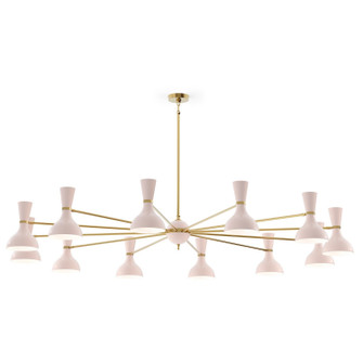 Clare 12 Light Chandelier in Modern Brass w/Rose Water Painted (165|RW12RW)