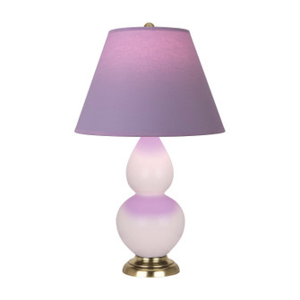Small Double Gourd One Light Accent Lamp in Rose Water Glazed Ceramic w/Antique Natural Brass (165|RW10L)