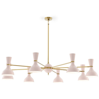 Clare Eight Light Chandelier in Modern Brass w/Rose Water Painted (165|RW08RW)