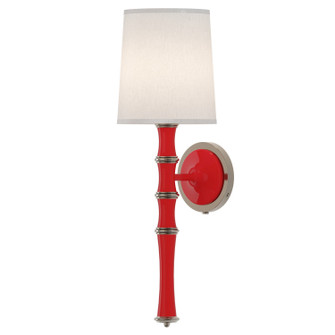 Kane One Light Wall Sconce in Ruby Red w/Polished Nickel (165|RR88)