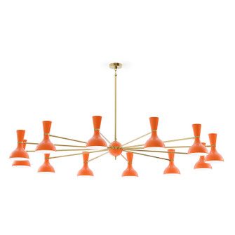 Clare 12 Light Chandelier in Modern Brass w/Pumpkin Painted (165|PM12PM)