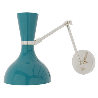 Clare One Light Wall Sconce in Polished Nickel w/Peacock Painted (165|PC19PC)