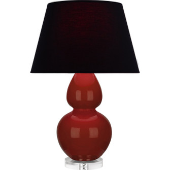 Double Gourd One Light Table Lamp in Oxblood Glazed Ceramic w/Lucite (165|OX23K)