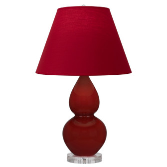 Small Double Gourd One Light Accent Lamp in Oxblood Glazed Ceramic w/Lucite (165|OX13R)