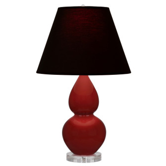 Small Double Gourd One Light Accent Lamp in Oxblood Glazed Ceramic w/Lucite (165|OX13K)