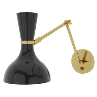 Clare One Light Wall Sconce in Modern Brass w/Obsidian Painted (165|OS18OS)