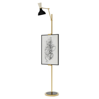 Clare One Light Floor Easel in Modern Brass w/Obsidian, Bone Painted (165|OS16BN)