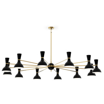 Clare 12 Light Chandelier in Modern Brass w/Obsidian Painted (165|OS12OS)