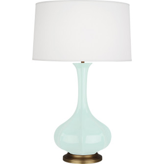 Pike One Light Table Lamp in Mint Glazed Ceramic w/Aged Brass (165|MN994)