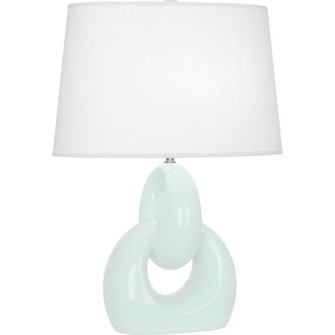 Fusion One Light Table Lamp in Mint Glazed Ceramic w/Polished Nickel (165|MN981)