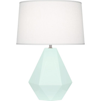 Delta One Light Table Lamp in Mint Glazed Ceramic w/Polished Nickel (165|MN930)