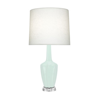 Small Emma One Light Accent Lamp in Mint Glazed Ceramic w/Polished Nickel (165|MN35)