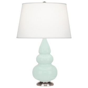 Small Triple Gourd One Light Accent Lamp in Mint Glazed Ceramic w/Antique Silver (165|MN32X)
