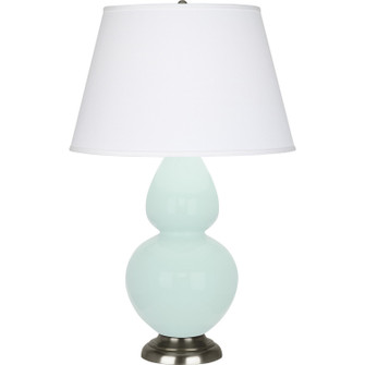 Double Gourd One Light Table Lamp in Mint Glazed Ceramic w/Antique Silver (165|MN22X)