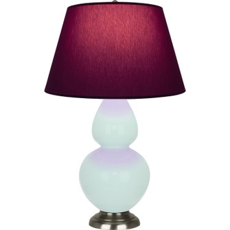 Double Gourd One Light Table Lamp in Mint Glazed Ceramic w/Antique Silver (165|MN22P)