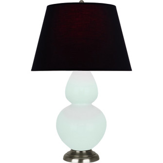 Double Gourd One Light Table Lamp in Mint Glazed Ceramic w/Antique Silver (165|MN22K)