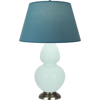 Double Gourd One Light Table Lamp in Mint Glazed Ceramic w/Antique Silver (165|MN22B)
