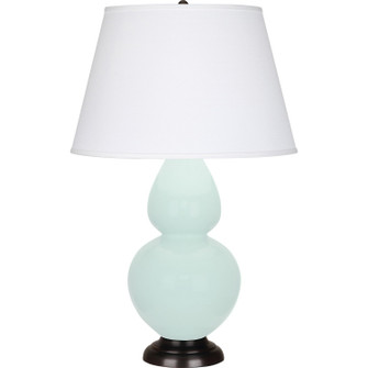 Double Gourd One Light Table Lamp in Mint Glazed Ceramic w/Deep Patina Bronze (165|MN21X)